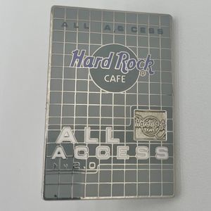 Hard Rock Cafe V 2.0 All Access Pin - Lapel Hat Silver White letters